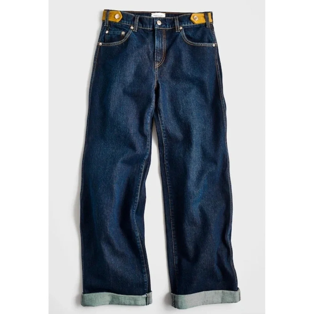 Benjamin Talley Smith 27 Madewell Women Coolidge Indigo Wide Leg Low Rise Jeans